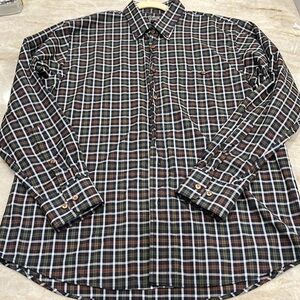MEN'S SALE Taylor Dry Goods | Modal Cotton Plaid Dress Shirt‎ | Blue Multi | L